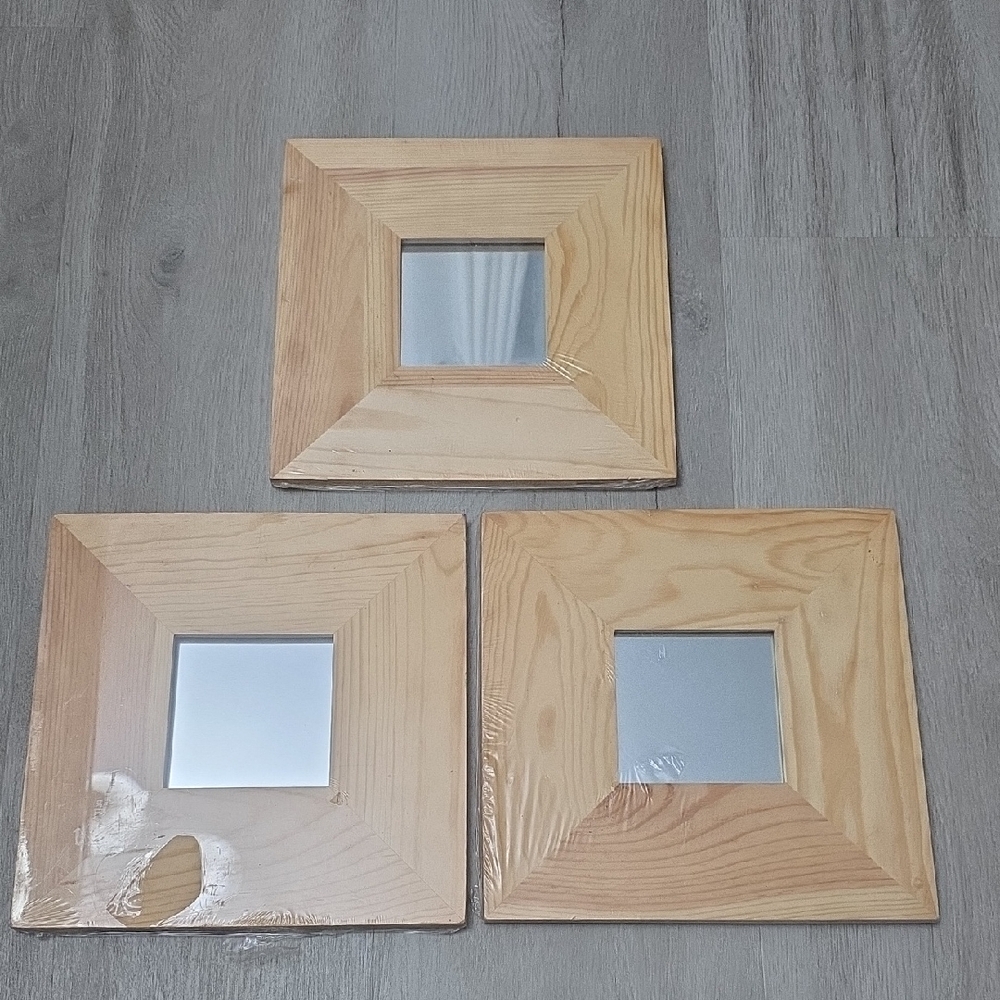 IKEA Natural Wood Wall Mirrors Set